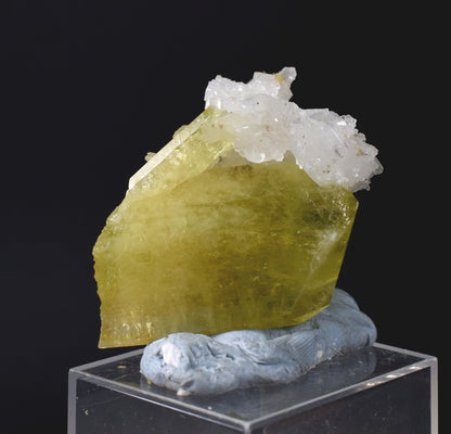 Brazilianite Crystal Cluster with Albite & Muscovite - from Linopolis, Minas Gerais, Brazil, museum quality, 44g