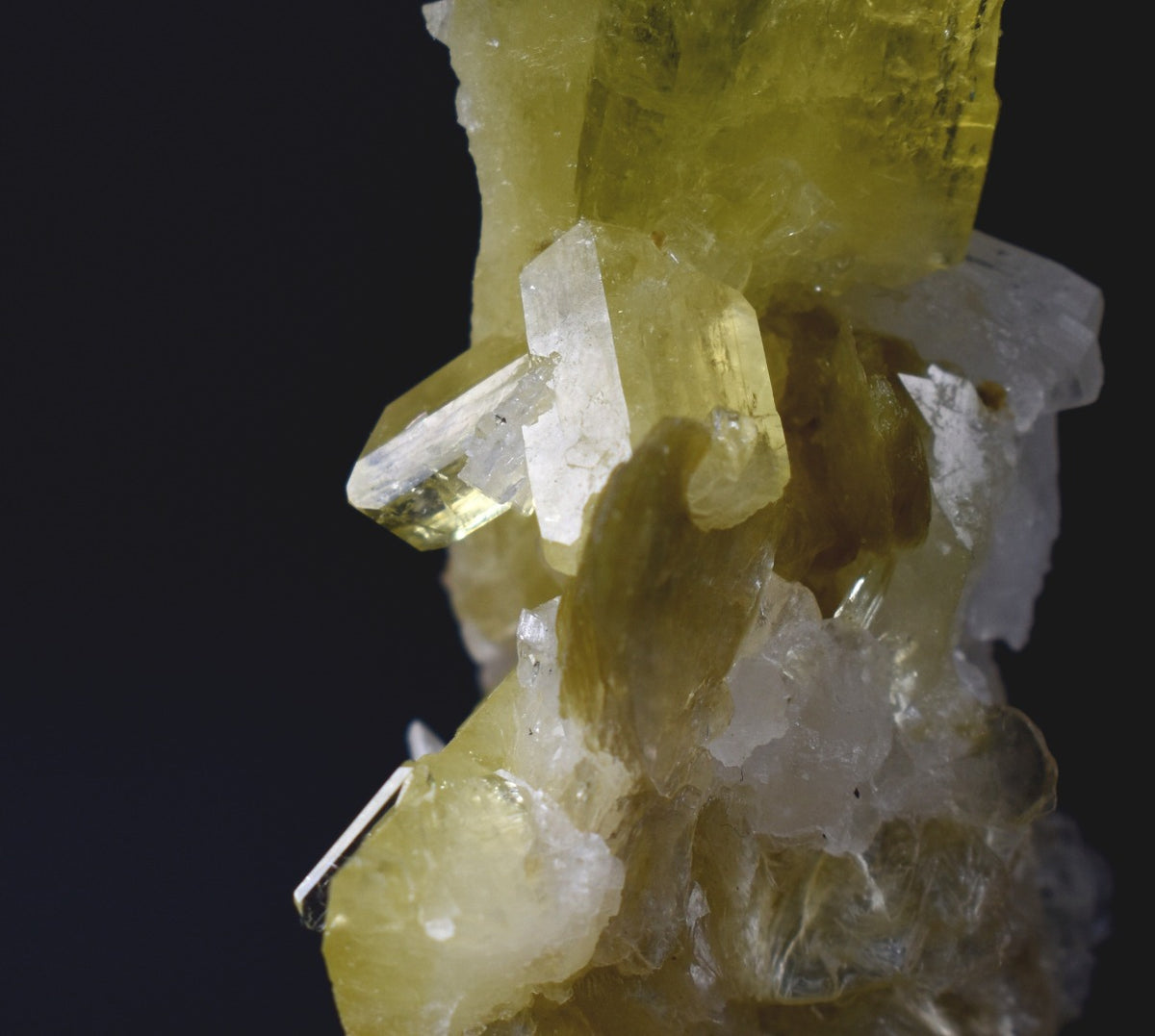 Brazilianite Crystal Cluster with Albite & Muscovite - from Linopolis, Minas Gerais, Brazil, museum quality, 42g