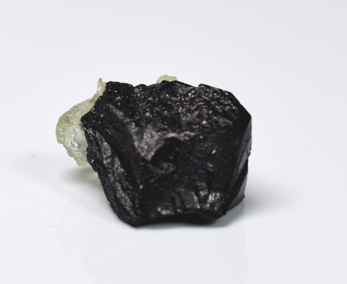 Fluorescent Hyalite Opal with Black Tourmaline - Mineral from Erongo Mountains Namibia, 5.7 grams