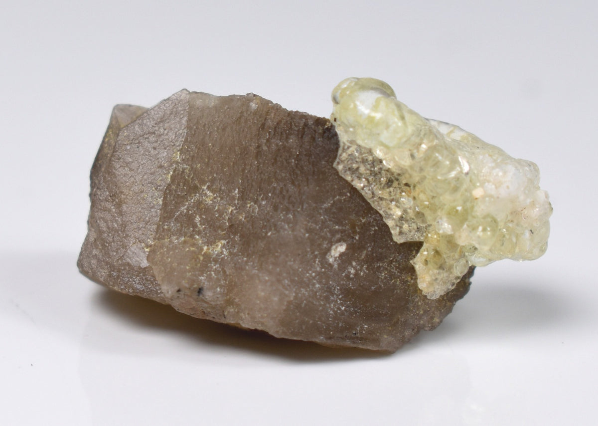 Fluorescent Hyalite Opal with Smoky Quartz, Black Tourmaline - Mineral from Erongo Mountains Namibia, 9 grams