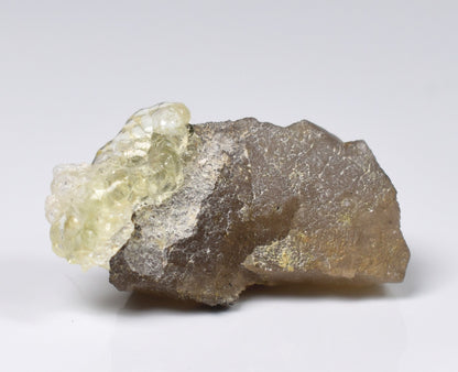 Fluorescent Hyalite Opal with Smoky Quartz, Black Tourmaline - Mineral from Erongo Mountains Namibia, 9 grams