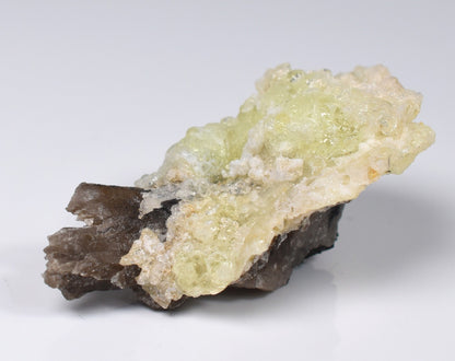 Fluorescent Hyalite Opal with Smoky Quartz, Black Tourmaline - Mineral from Erongo Mountains Namibia, 22 grams