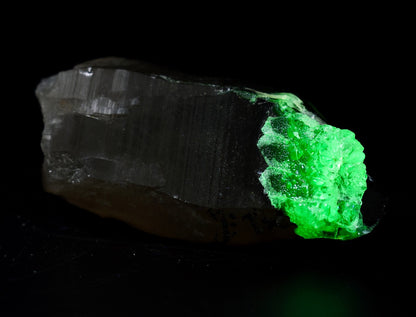 Fluorescent Hyalite Opal with Smoky Quartz - Mineral from Erongo Mountains Namibia, 50 grams