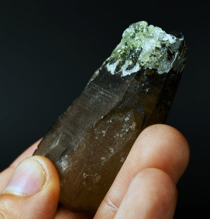 Fluorescent Hyalite Opal with Smoky Quartz - Mineral from Erongo Mountains Namibia, 50 grams
