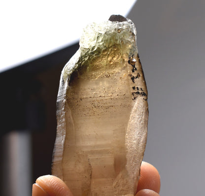 Fluorescent Hyalite Opal with Smoky Quartz - Mineral from Erongo Mountains Namibia, 50 grams