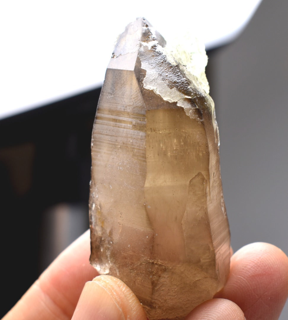 Fluorescent Hyalite Opal with Smoky Quartz - Mineral from Erongo Mountains Namibia, 50 grams