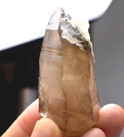 Fluorescent Hyalite Opal with Smoky Quartz - Mineral from Erongo Mountains Namibia, 50 grams