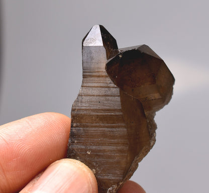 Fluorescent Hyalite Opal with Smoky Quartz - Mineral from Erongo Mountains Namibia, 26 grams