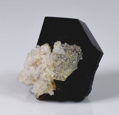 Fluorescent Hyalite Opal with Smoky Quartz, Black Tourmaline - Mineral from Erongo Mountains Namibia, 66 grams