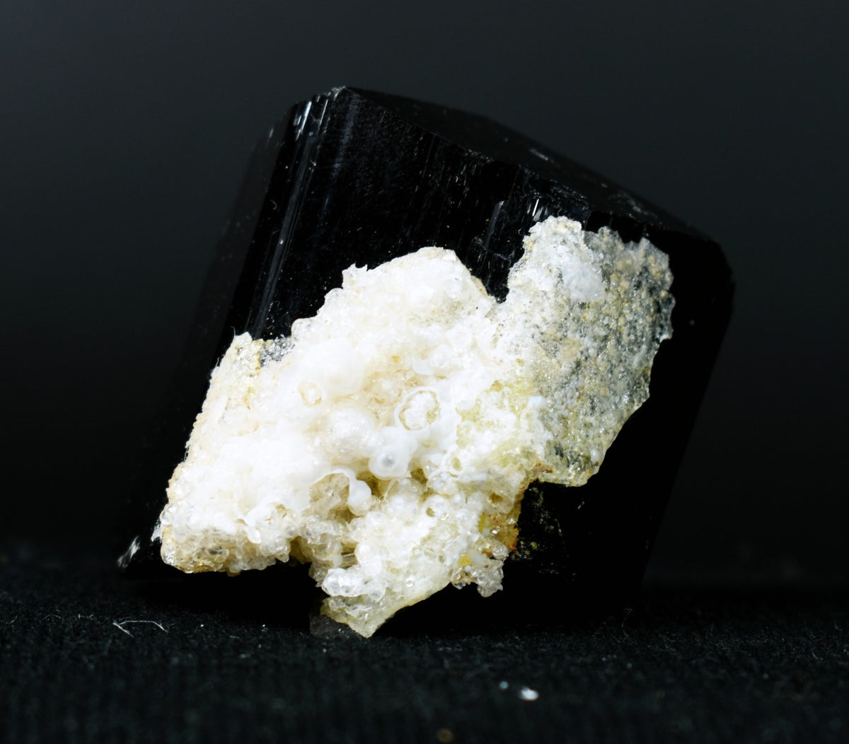 Fluorescent Hyalite Opal with Smoky Quartz, Black Tourmaline - Mineral from Erongo Mountains Namibia, 66 grams