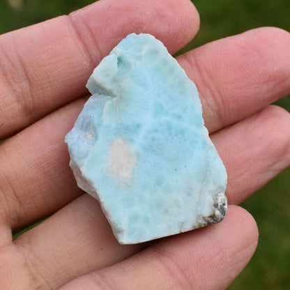 Larimar Dolphin Stone Freeform Raw Slab Slice - 19 grams - #028