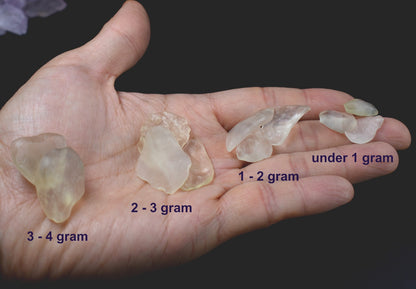 Authentic Libyan Desert Glass - Raw Tektite Specimens, Fully Terminated - 1 PC - 4 Sizes
