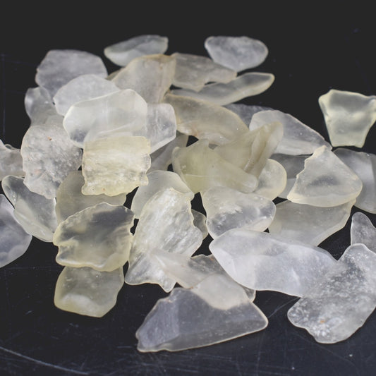 Authentic Libyan Desert Glass - Raw Tektite Specimens, Small Fractures - 1 PC - 4 Sizes