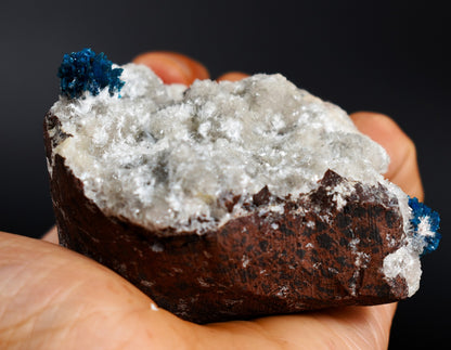 Rare Cavansite Cluster with Stilbite On Matrix from Wagholi, Pune, India - 169 grams