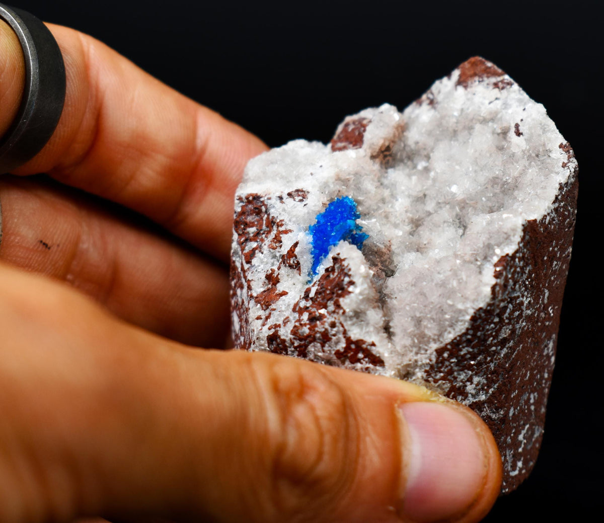 Rare Pentagonite Cluster with Stilbite On Matrix from Wagholi, Pune, India - 106 grams