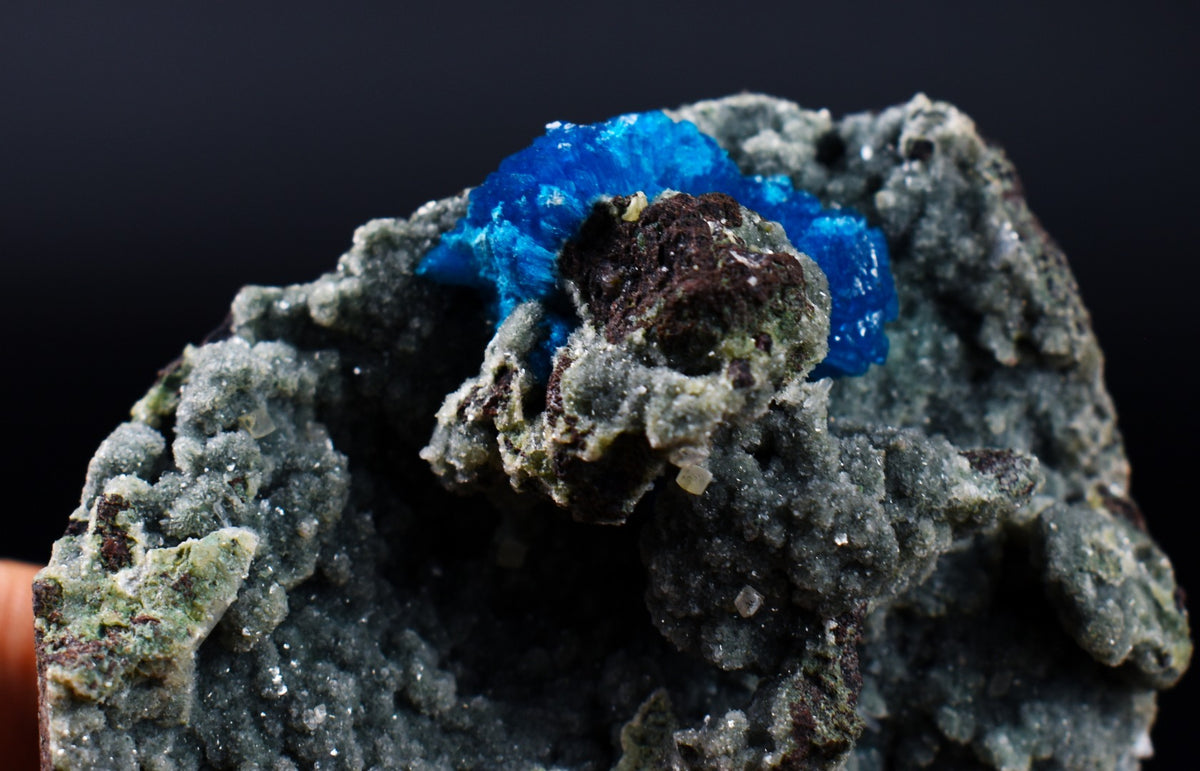 Rare Cavansite Cluster with Stilbite & Heulandite On Matrix from Wagholi, Pune, India - 175 grams