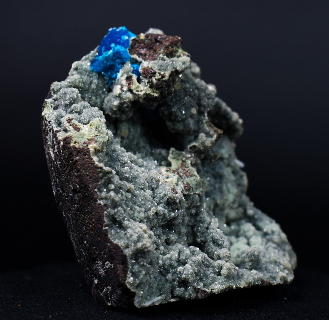 Rare Cavansite Cluster with Stilbite & Heulandite On Matrix from Wagholi, Pune, India - 175 grams