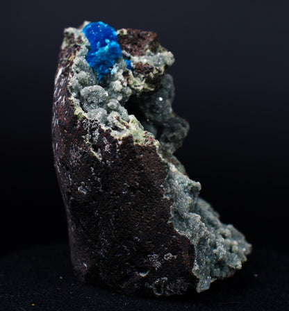 Rare Cavansite Cluster with Stilbite & Heulandite On Matrix from Wagholi, Pune, India - 175 grams