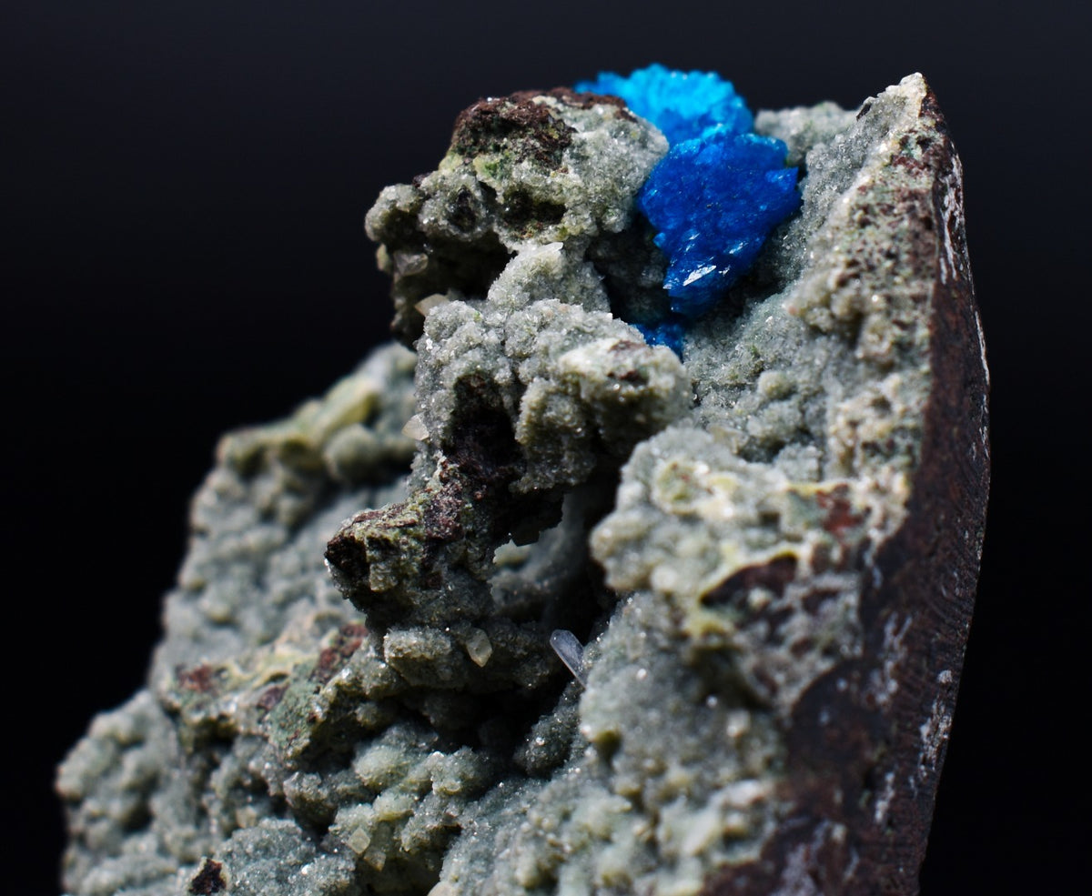 Rare Cavansite Cluster with Stilbite & Heulandite On Matrix from Wagholi, Pune, India - 175 grams