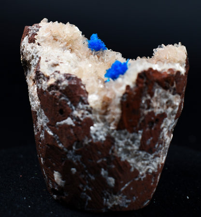 Rare Cavansite and Pentagonite Cluster with Stilbite On Matrix from Wagholi, Pune, India - 112 grams