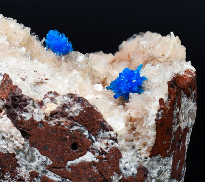 Rare Cavansite and Pentagonite Cluster with Stilbite On Matrix from Wagholi, Pune, India - 112 grams