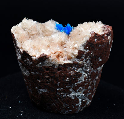 Rare Cavansite and Pentagonite Cluster with Stilbite On Matrix from Wagholi, Pune, India - 112 grams