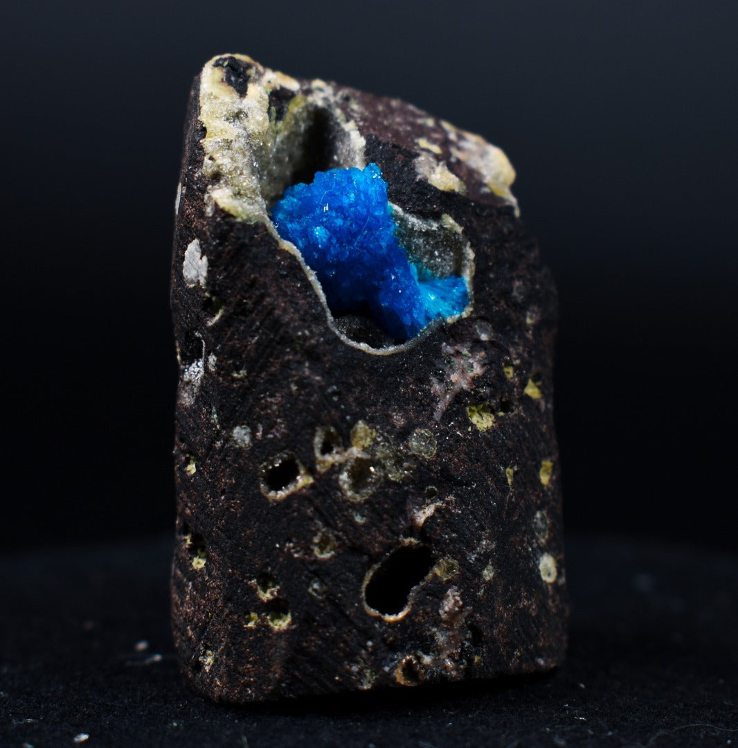 Rare Cavansite Cluster with Stilbite On Matrix from Wagholi, Pune, India - 27 grams