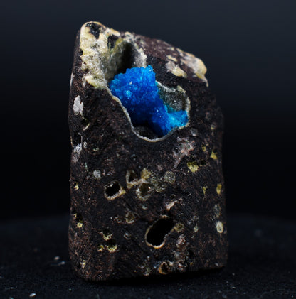 Rare Cavansite Cluster with Stilbite On Matrix from Wagholi, Pune, India - 27 grams