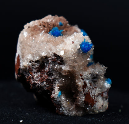 Rare Cavansite and Pentagonite Cluster with Stilbite On Matrix from Wagholi, Pune, India - 24 grams
