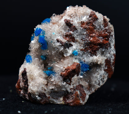 Rare Cavansite and Pentagonite Cluster with Stilbite On Matrix from Wagholi, Pune, India - 24 grams