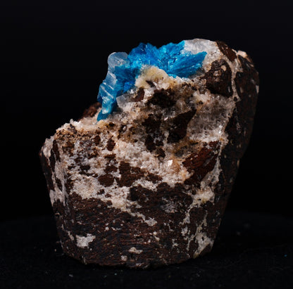 Rare Cavansite Cluster with Calcite & Stilbite On Matrix from Wagholi, Pune, India - 63 grams