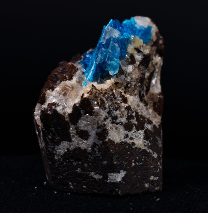 Rare Cavansite Cluster with Calcite & Stilbite On Matrix from Wagholi, Pune, India - 63 grams