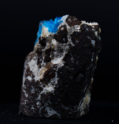 Rare Cavansite Cluster with Calcite & Stilbite On Matrix from Wagholi, Pune, India - 63 grams