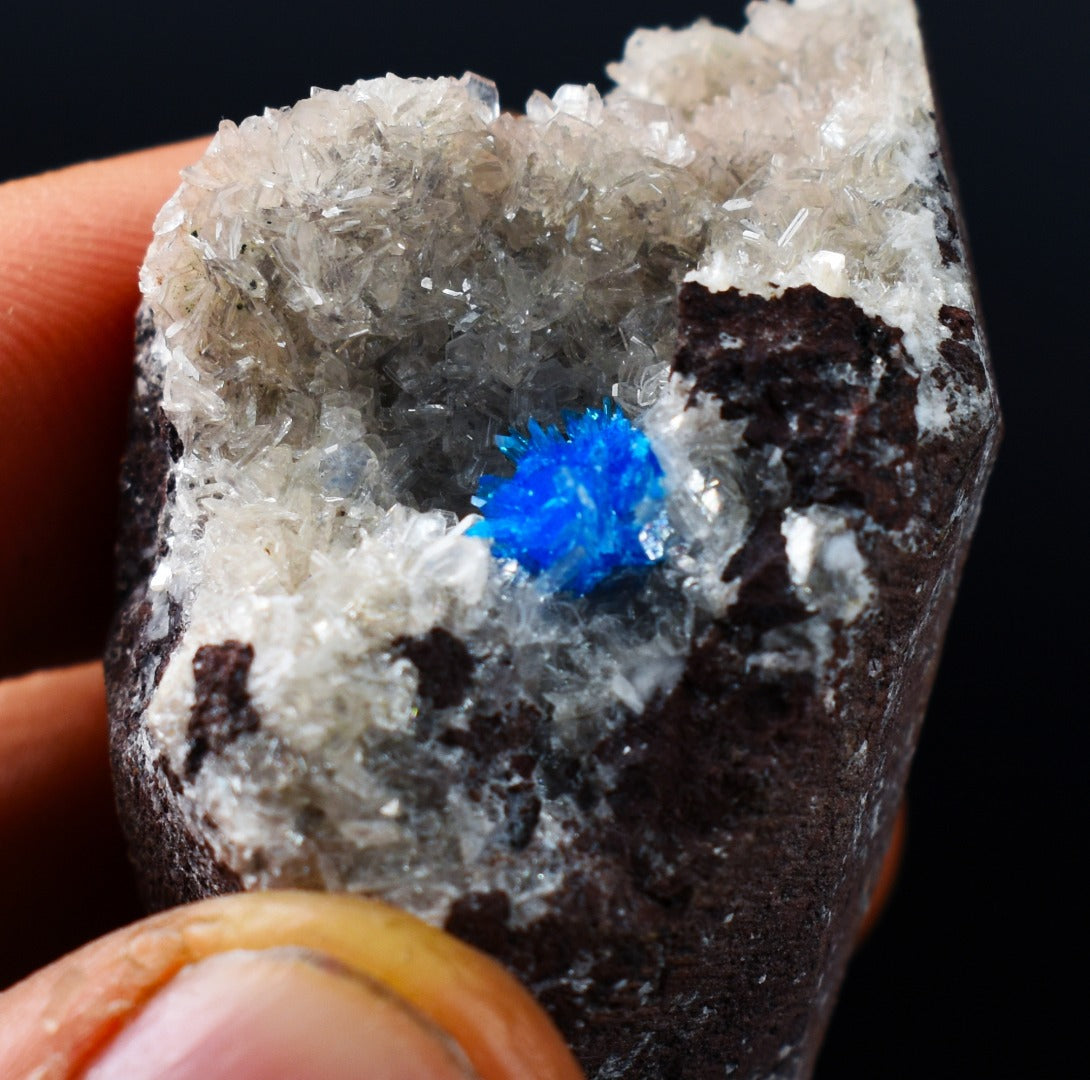 Rare Pentagonite Cluster with Stilbite On Matrix from Wagholi, Pune, India - 32 grams