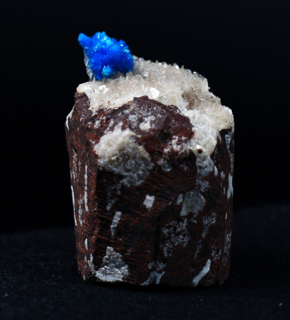 Rare Cavansite and Pentagonite Cluster with Stilbite On Matrix from Wagholi, Pune, India - 38 grams