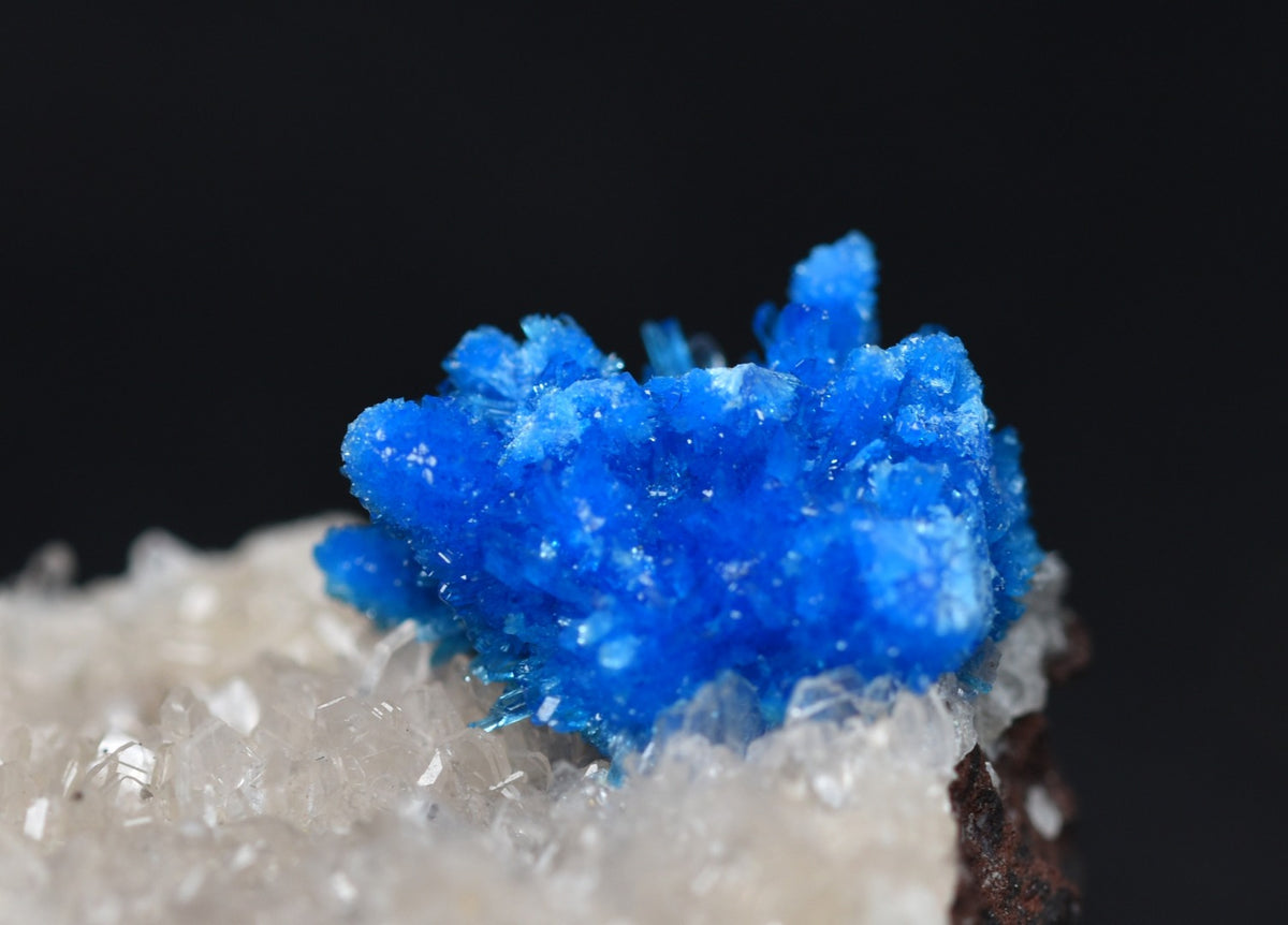 Rare Cavansite and Pentagonite Cluster with Stilbite On Matrix from Wagholi, Pune, India - 38 grams