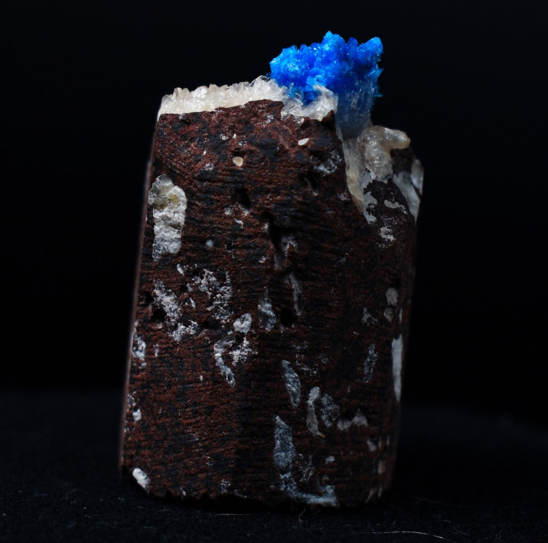 Rare Cavansite and Pentagonite Cluster with Stilbite On Matrix from Wagholi, Pune, India - 38 grams
