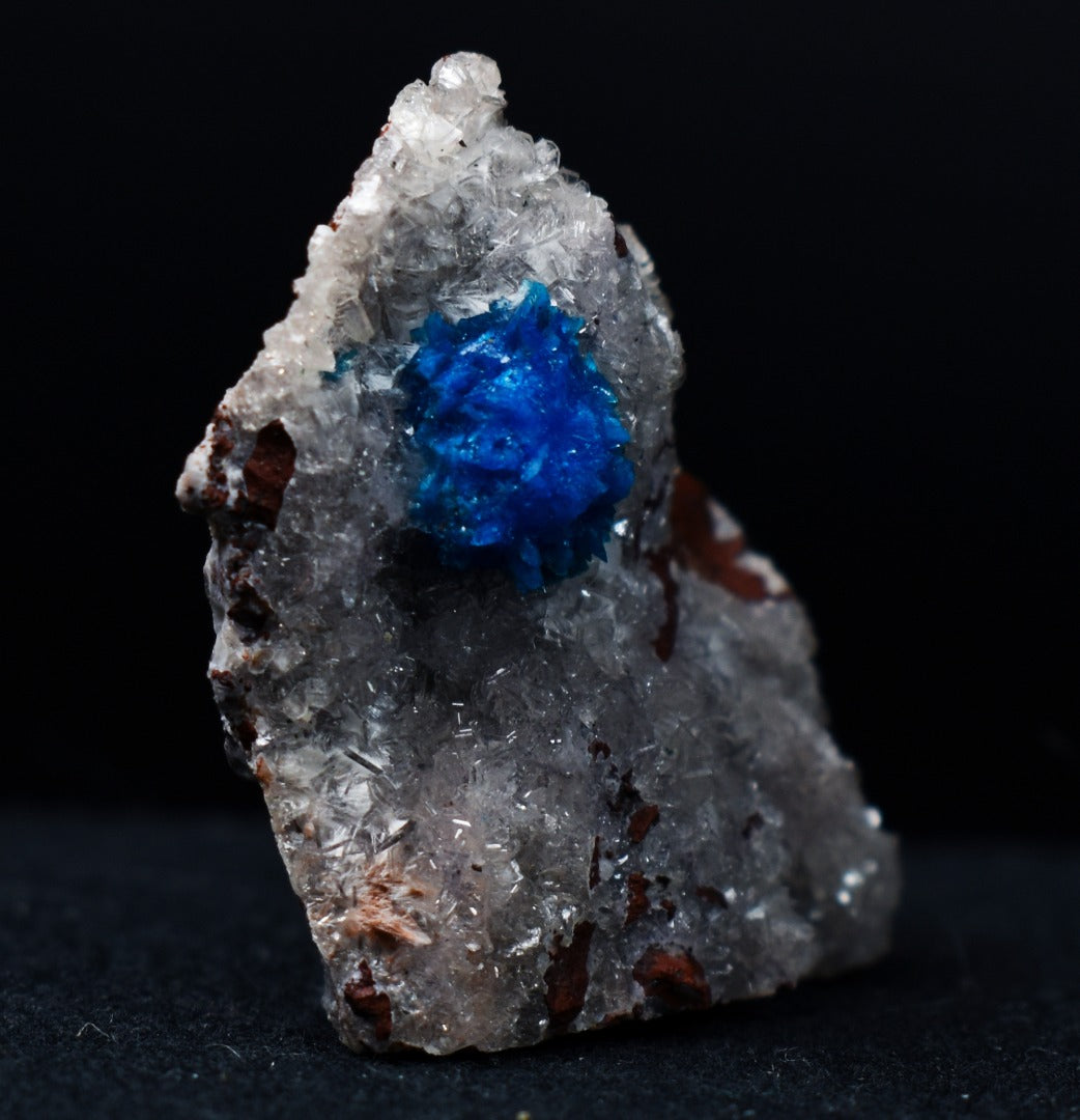 Rare Cavansite Cluster with Stilbite On Matrix from Wagholi, Pune, India - 18 grams