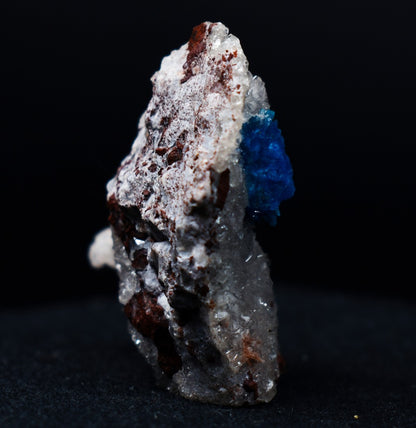 Rare Cavansite Cluster with Stilbite On Matrix from Wagholi, Pune, India - 18 grams