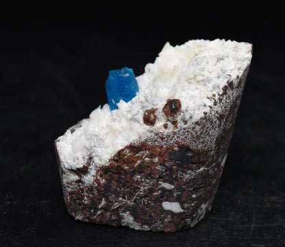 Rare Cavansite Cluster with Stilbite On Matrix from Wagholi, Pune, India - 105 grams