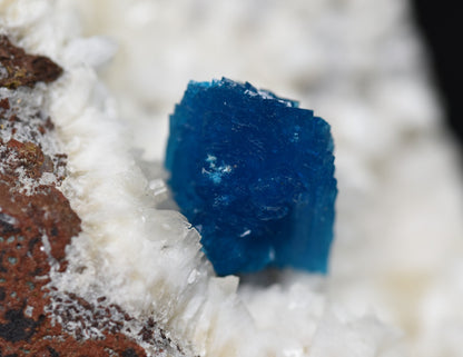 Rare Cavansite Cluster with Stilbite On Matrix from Wagholi, Pune, India - 105 grams