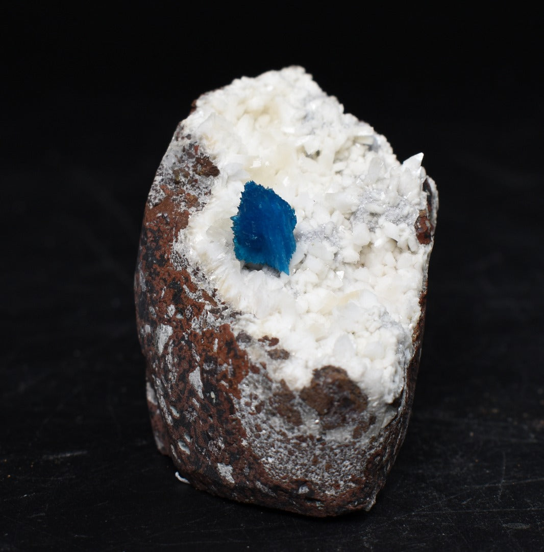 Rare Cavansite Cluster with Stilbite On Matrix from Wagholi, Pune, India - 105 grams