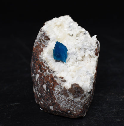 Rare Cavansite Cluster with Stilbite On Matrix from Wagholi, Pune, India - 105 grams