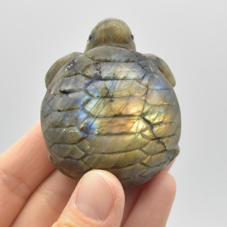 Labradorite Turtle - 5cm x 4cm x 2.5cm - 105 grams