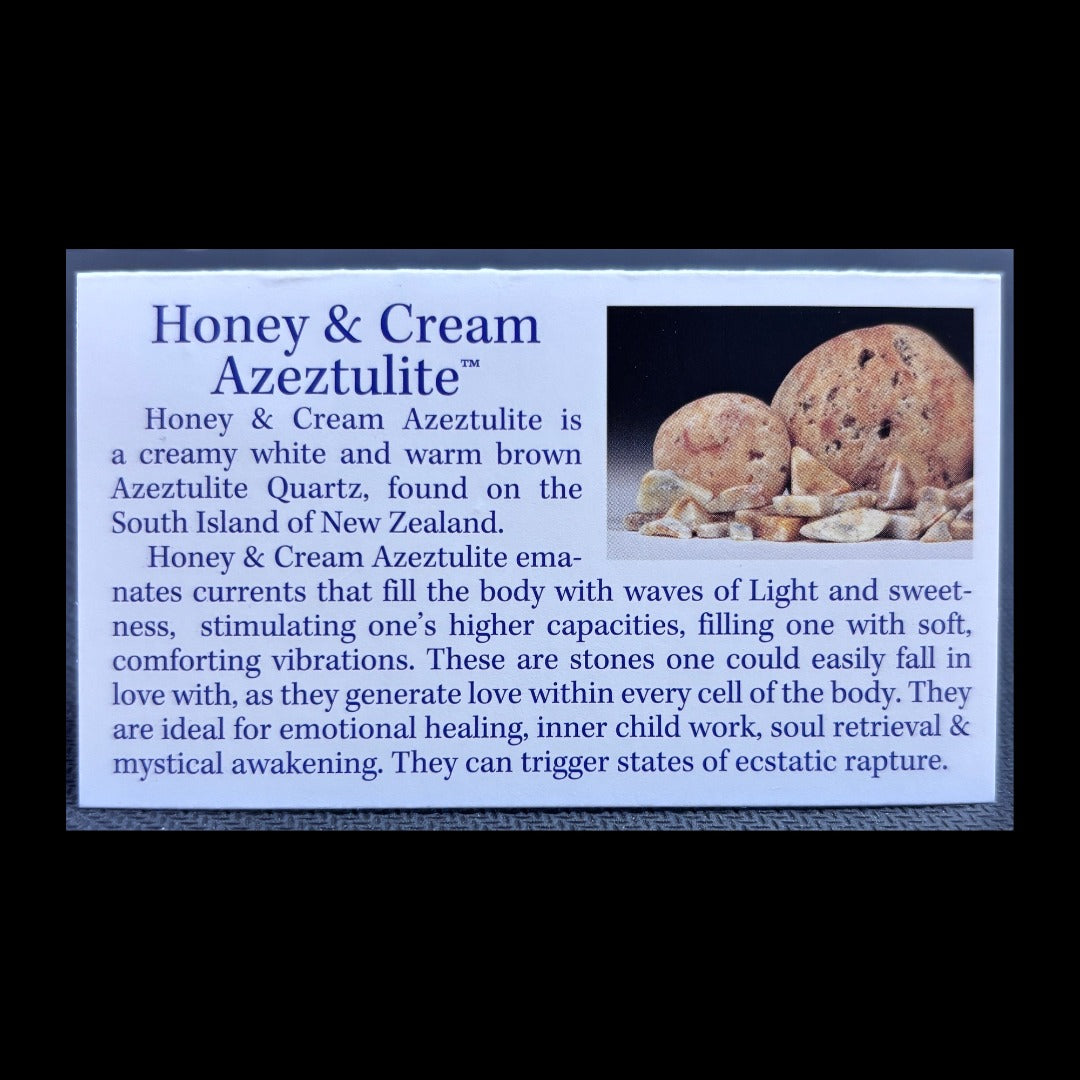 Honey & Cream Azeztulite Azozeo Raw Quartz Crystal - 5 Sizes - 1 Count