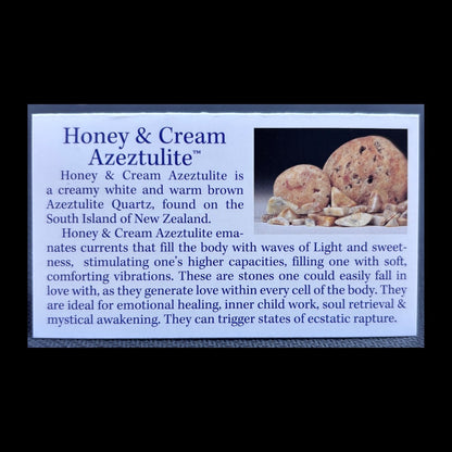 Honey & Cream Azeztulite Azozeo Raw Quartz Crystal - 5 Sizes - 1 Count