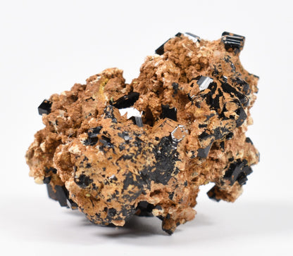 Lustrous Black Tourmaline On Feldspar - Raw Schorl Crystal Cluster - Natural Mineral Specimen - 43 Grams - Crystal Decor