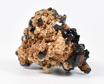 Lustrous Black Tourmaline On Feldspar - Raw Schorl Crystal Cluster - Natural Mineral Specimen - 43 Grams - Crystal Decor