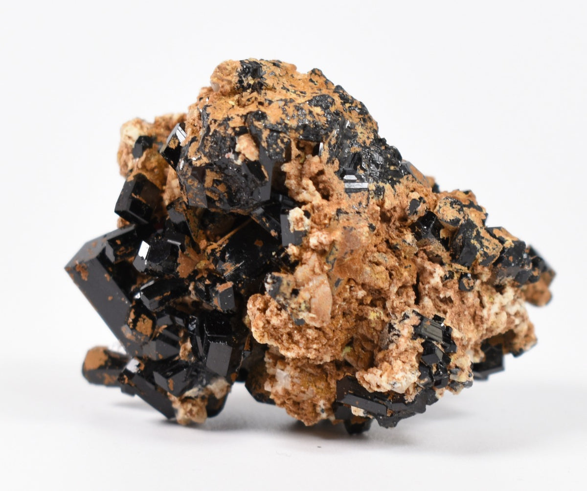 Lustrous Black Tourmaline On Feldspar - Raw Schorl Crystal Cluster - Natural Mineral Specimen - 43 Grams - Crystal Decor
