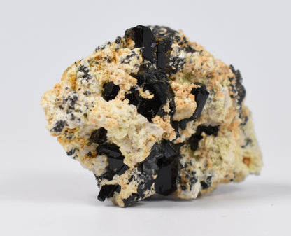 Lustrous Black Tourmaline On Feldspar - Raw Schorl Crystal Cluster - Natural Mineral Specimen - 29 Grams - Crystal Decor